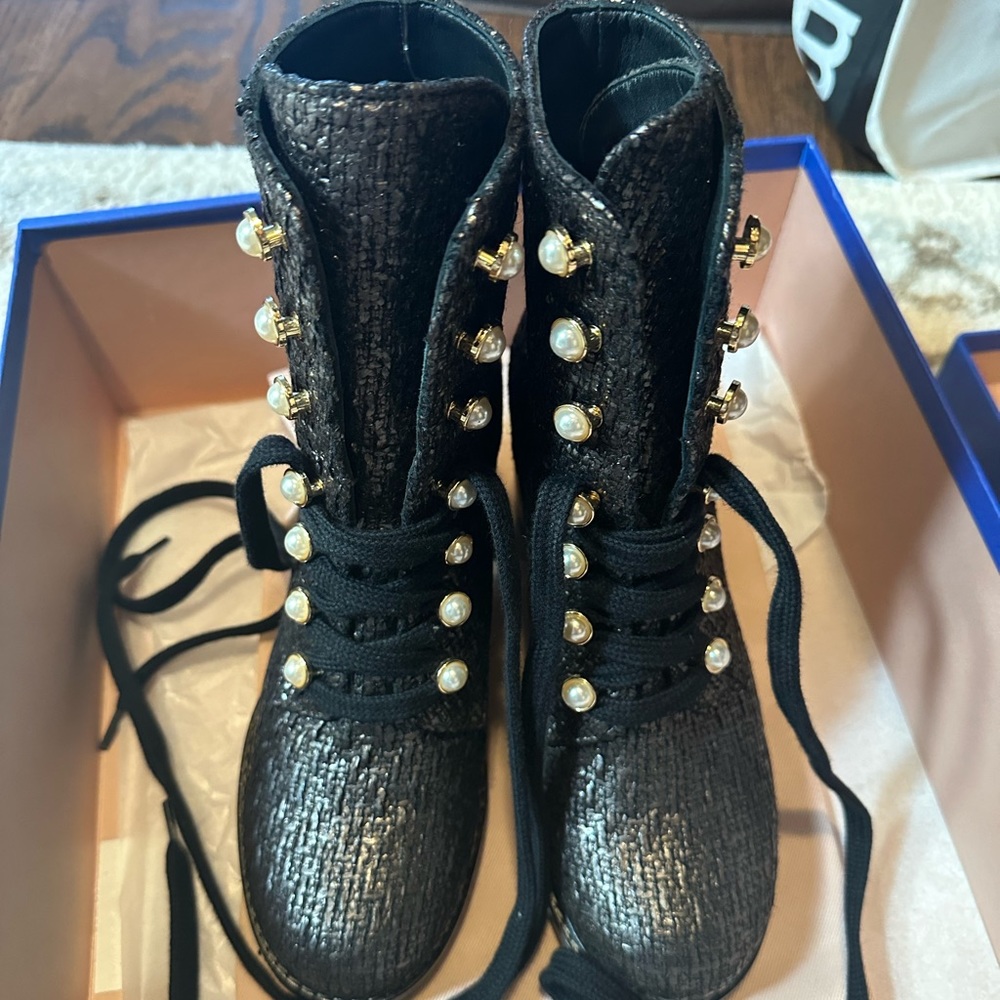 Stuart Weitzman booties with block heel